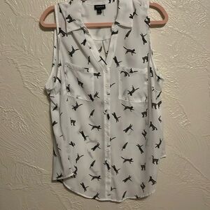 Torrid cat blouse. Button up. Super cute top 1x